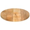 Dessus de table 140x50x3,8 cm ovale bois massif de manguier 