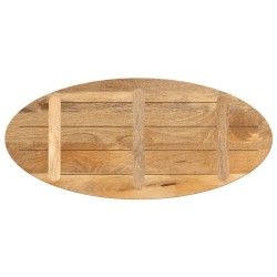 Dessus de table 140x50x3,8 cm ovale bois massif de manguier 