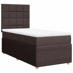 Sommier à lattes de lit avec matelas Marron foncé 90x190 cm 