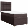 Sommier à lattes de lit avec matelas Marron foncé 90x190 cm 