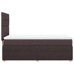 Sommier à lattes de lit avec matelas Marron foncé 90x190 cm 