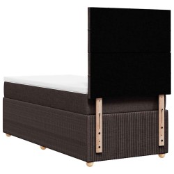 Sommier à lattes de lit avec matelas Marron foncé 90x190 cm 