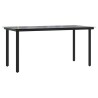Ensemble à manger de jardin coussins 5pcs Noir Résine tressée 