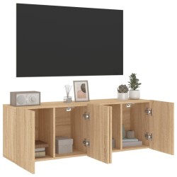 Meubles TV muraux 2 pcs chêne sonoma 60x30x41 cm 