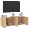 Meubles TV muraux 2 pcs chêne sonoma 60x30x41 cm 