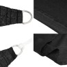 Voile d'ombrage 160 g/m² Noir 3x3x3 m PEHD 