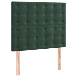 Sommier à lattes de lit et matelas Vert foncé 80x200 cm Velours 