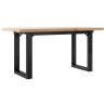 Table basse cadre en O 90x40x45,5cm bois de pin massif et acier 