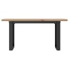 Table basse cadre en O 90x40x45,5cm bois de pin massif et acier 