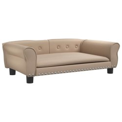 Lit pour chien cappuccino 95x55x30 cm similicuir 