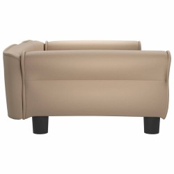 Lit pour chien cappuccino 95x55x30 cm similicuir 