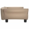 Lit pour chien cappuccino 95x55x30 cm similicuir 