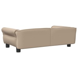 Lit pour chien cappuccino 95x55x30 cm similicuir 