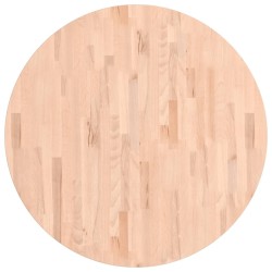 Dessus de table Ø90x1,5 cm rond bois massif de hêtre 