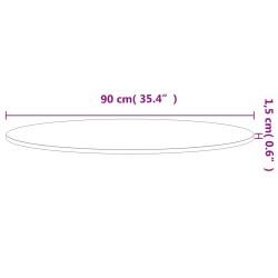 Dessus de table Ø90x1,5 cm rond bois massif de hêtre 