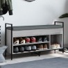 Banc à chaussures sonoma gris 105,5x32x57,5cm bois d'ingénierie 