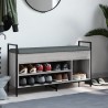 Banc à chaussures sonoma gris 105,5x32x57,5cm bois d'ingénierie 
