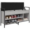 Banc à chaussures sonoma gris 105,5x32x57,5cm bois d'ingénierie 