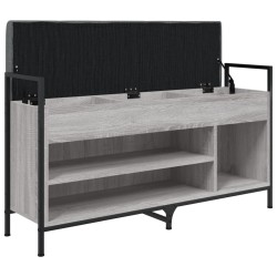 Banc à chaussures sonoma gris 105,5x32x57,5cm bois d'ingénierie 