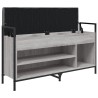 Banc à chaussures sonoma gris 105,5x32x57,5cm bois d'ingénierie 