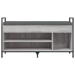 Banc à chaussures sonoma gris 105,5x32x57,5cm bois d'ingénierie 