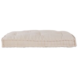 Coussin de canapé sur paletteen tissu crème 