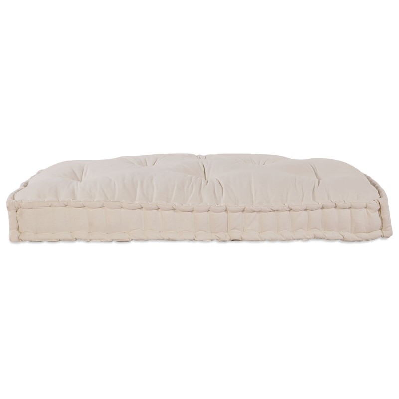 Coussin de canapé sur paletteen tissu crème 