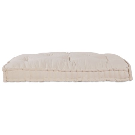 Coussin de canapé sur paletteen tissu crème 
