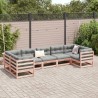 Salon de jardin 7 pcs bois massif sapin de douglas 