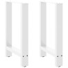 Pieds de table à manger Blanc 2 pièces 60 x (72-73) cm Acier 