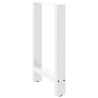 Pieds de table à manger Blanc 2 pièces 60 x (72-73) cm Acier 