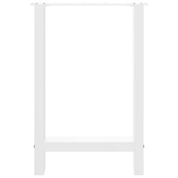 Pieds de table à manger Blanc 2 pièces 60 x (72-73) cm Acier 