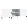 Meuble TV blanc brillant 150x30x50 cm bois d'ingénierie 