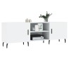 Meuble TV blanc brillant 150x30x50 cm bois d'ingénierie 