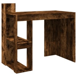 Bureau chêne fumé 103,5x56,5x94 cm bois d'ingénierie 