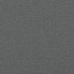 Canapé à 3 places avec repose-pieds Gris foncé 180 cm Tissu 