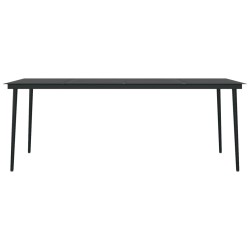 Ensemble à manger de jardin 7 pcs Noir 