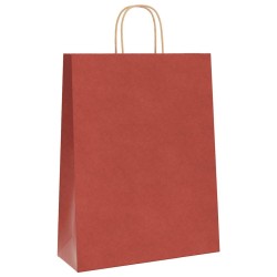 Sacs en papier 250 pcs avec poignées rouge 32x12x42 cm 