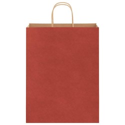 Sacs en papier 250 pcs avec poignées rouge 32x12x42 cm 