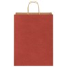 Sacs en papier 250 pcs avec poignées rouge 32x12x42 cm 