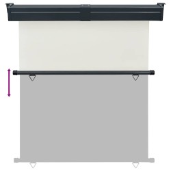 Auvent latéral de balcon 175x250 cm Crème 