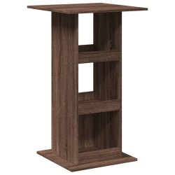 Table de bar avec rangement chêne marron bois d’ingénierie 