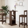 Table de bar avec rangement chêne marron bois d’ingénierie 