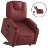 Fauteuil inclinable électrique rouge bordeaux similicuir 