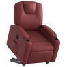Fauteuil inclinable électrique rouge bordeaux similicuir 