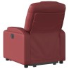 Fauteuil inclinable électrique rouge bordeaux similicuir 