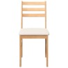 Chaises à manger coussins 2 pcs bois massif caoutchouc 