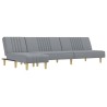 Canapé-lit en forme de L gris clair 255x140x70 cm tissu 