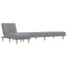 Canapé-lit en forme de L gris clair 255x140x70 cm tissu 
