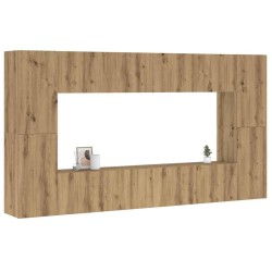 Ensemble de meuble TV mural 8 pcs chêne artisanal 